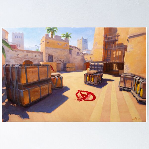 Item preview, Counter Strike 2, Mirage - A Site | Oil Painting designed and sold by shreyasfineart.