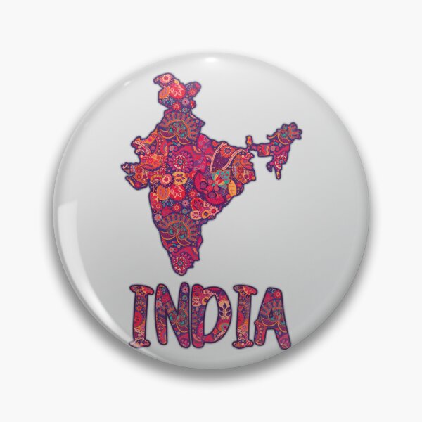 Item preview, Colorful India Map – Ethnic Paisley Art designed and sold by mashmosh.