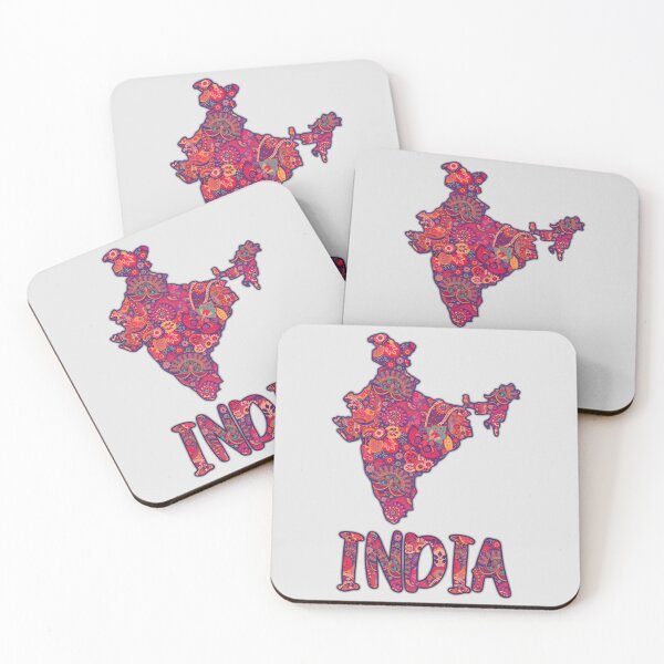 Item preview, Colorful India Map – Ethnic Paisley Art designed and sold by mashmosh.