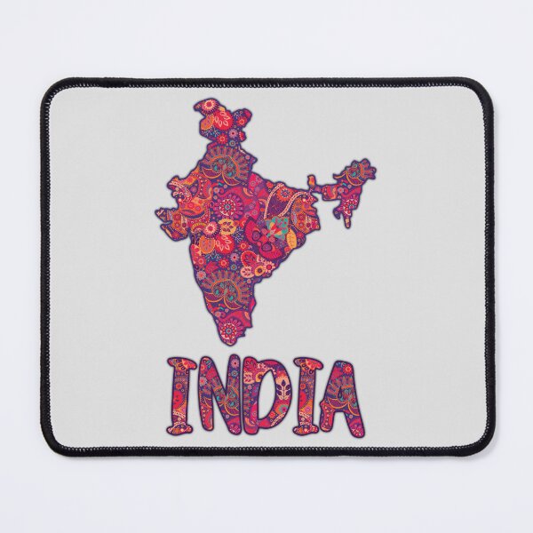 Item preview, Colorful India Map – Ethnic Paisley Art designed and sold by mashmosh.