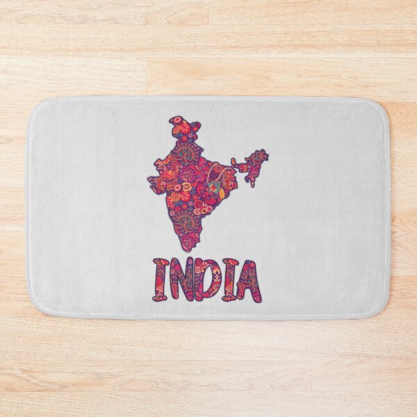 Item preview, Colorful India Map – Ethnic Paisley Art designed and sold by mashmosh.