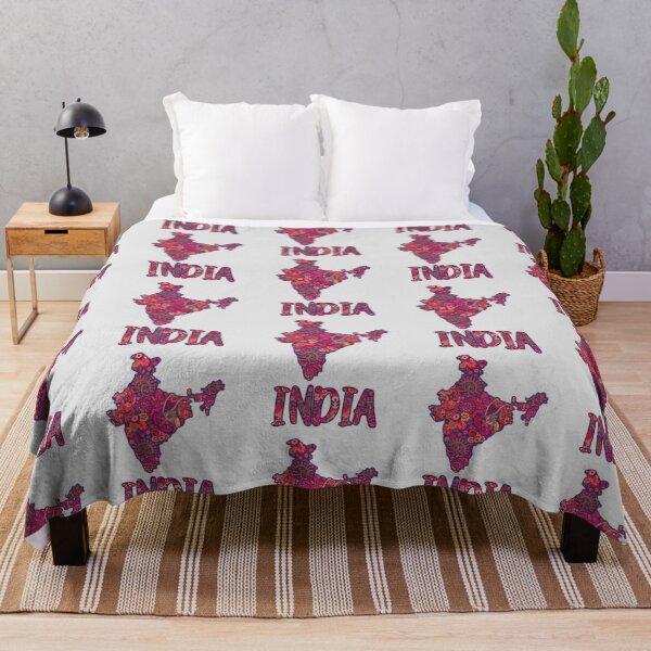 Item preview, Colorful India Map – Ethnic Paisley Art designed and sold by mashmosh.
