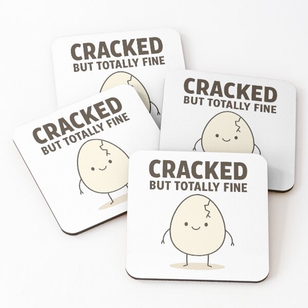 Item preview, Cracked But Totally Fine - Funny Egg Character designed and sold by Annaart08.