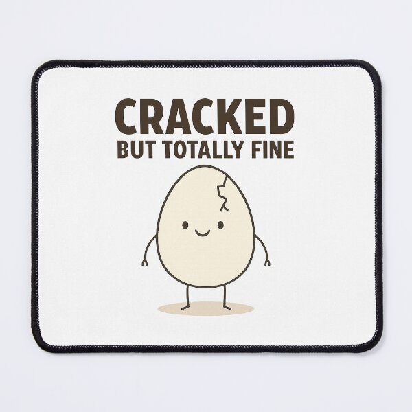 Item preview, Cracked But Totally Fine - Funny Egg Character designed and sold by Annaart08.