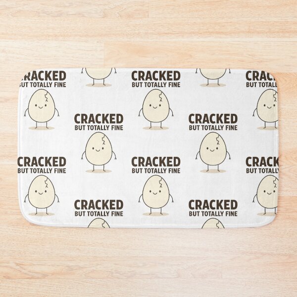 Item preview, Cracked But Totally Fine - Funny Egg Character designed and sold by Annaart08.