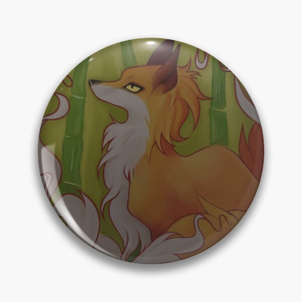 Item preview, Kitsune in bamboo forest designed and sold by rabidbly.