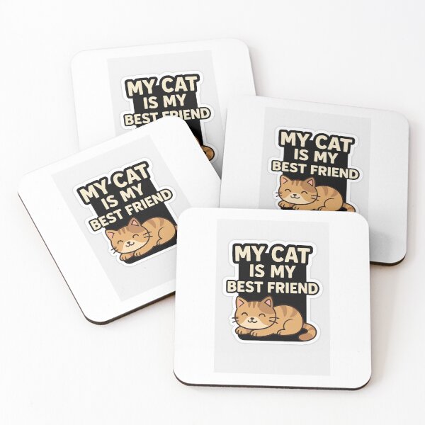 Item preview, My Cat Is My Best Friend – Cute Kawaii Cat Sticker designed and sold by Quick-sell.