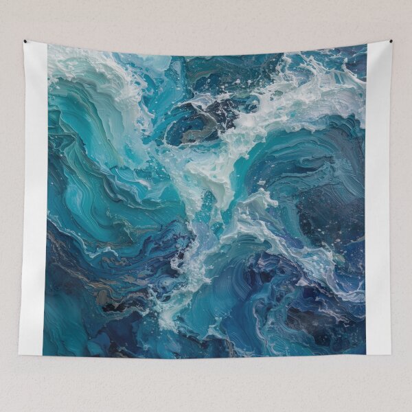 Item preview, Sea wave pattern drawn designed and sold by saly55887.