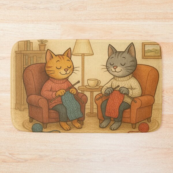 Item preview, funny cat knit sweater designed and sold by Mauswohn.