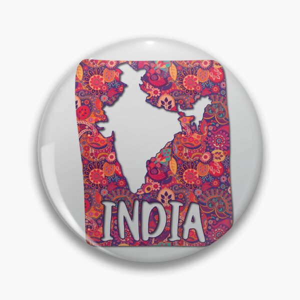 Item preview, Vibrant India Map – Cultural Paisley Art designed and sold by mashmosh.