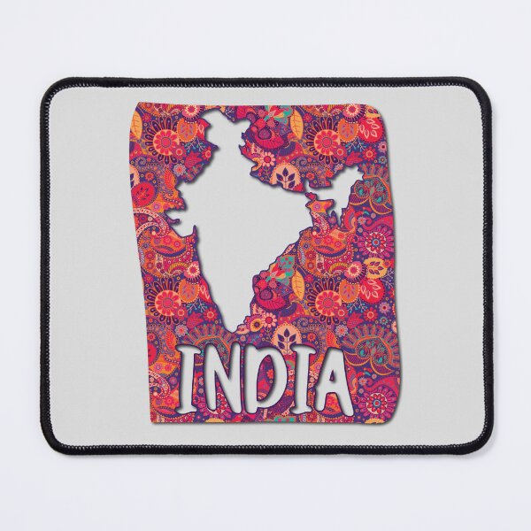 Item preview, Vibrant India Map – Cultural Paisley Art designed and sold by mashmosh.