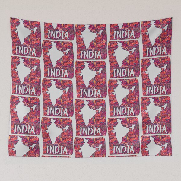 Item preview, Vibrant India Map – Cultural Paisley Art designed and sold by mashmosh.