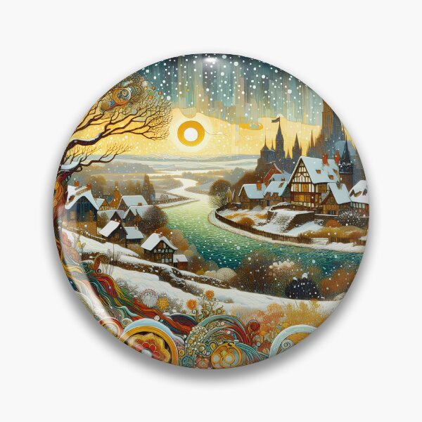 Artikelvorschau, Idyllische Schneelandschaften | Gemütliche Winterkunst für Cottagecore- und Wohndeko-Inspirationen entworfen und verkauft von Stoneflower-Art.