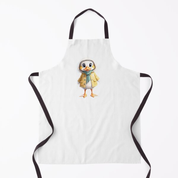 Item preview, Cute Duck in Yellow Hooded Coat - Adorable Kids Animal Illustration designed and sold by Victoria Riabov.