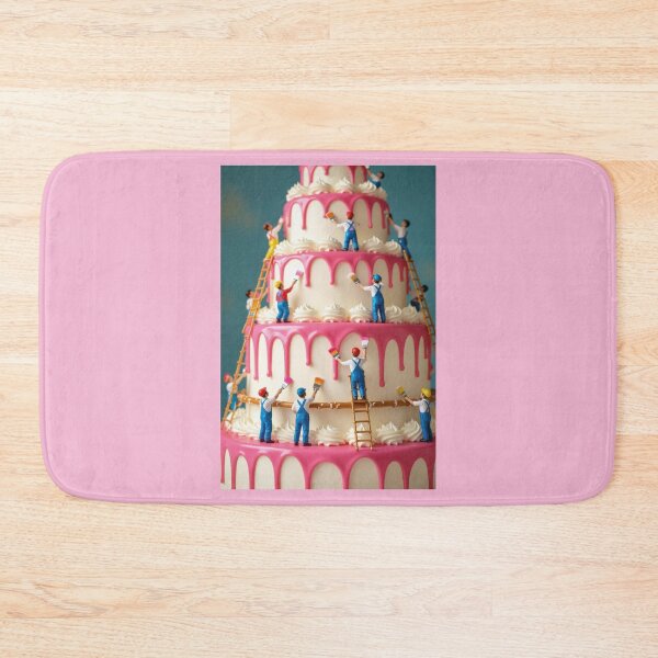 Item preview, “Cake Under Construction – Mini Painters at Work” designed and sold by TheWonkyEaselCo.