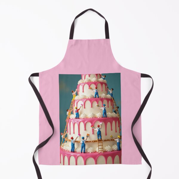 Item preview, “Cake Under Construction – Mini Painters at Work” designed and sold by TheWonkyEaselCo.