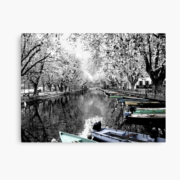 Boats at Annecy, France Canvas Print