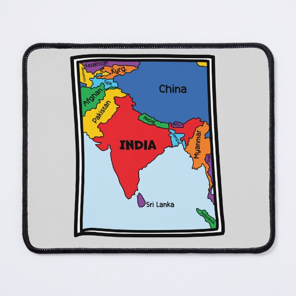 Item preview, Colorful South Asia Map – Cartoon Geography Tee designed and sold by mashmosh.