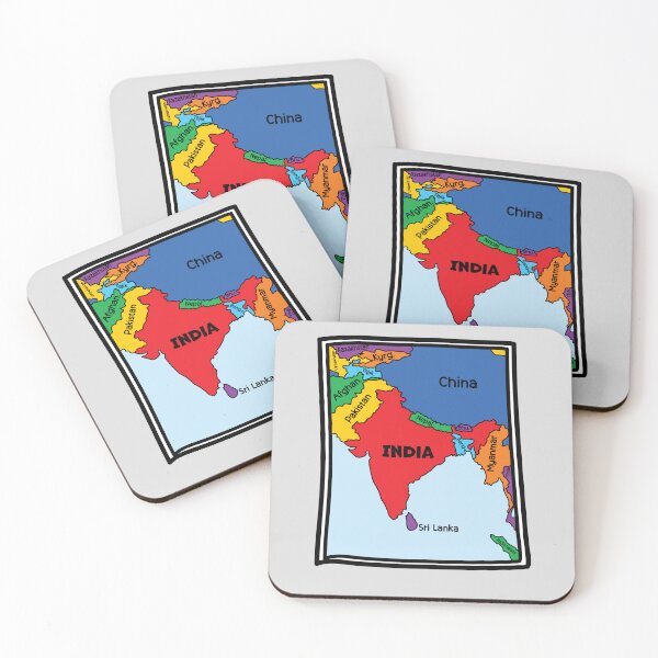 Item preview, Colorful South Asia Map – Cartoon Geography Tee designed and sold by mashmosh.