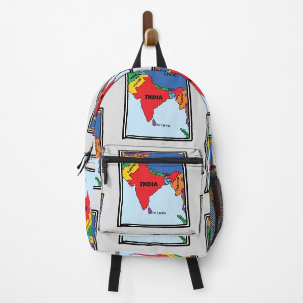 Item preview, Colorful South Asia Map – Cartoon Geography Tee designed and sold by mashmosh.