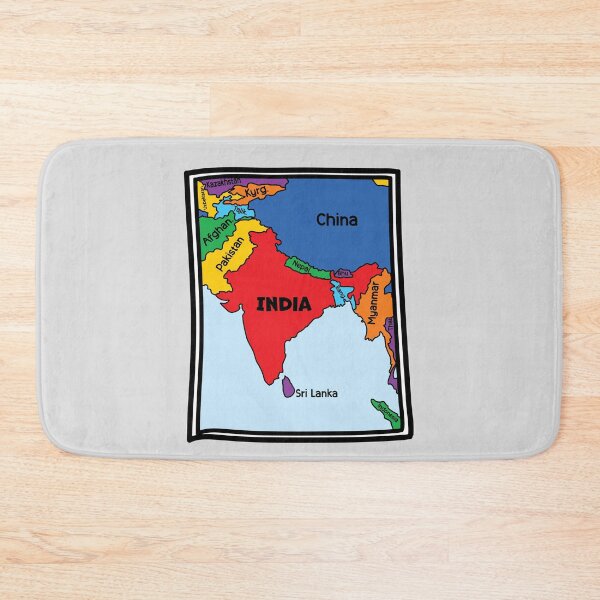 Item preview, Colorful South Asia Map – Cartoon Geography Tee designed and sold by mashmosh.