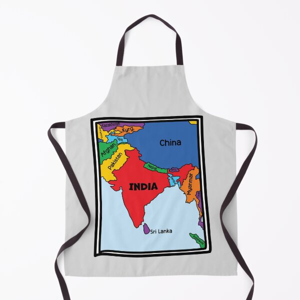 Item preview, Colorful South Asia Map – Cartoon Geography Tee designed and sold by mashmosh.