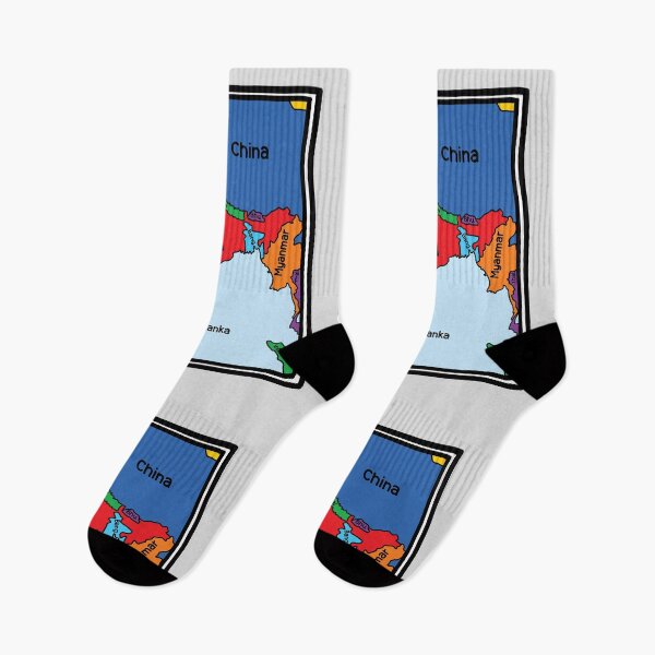 Item preview, Colorful South Asia Map – Cartoon Geography Tee designed and sold by mashmosh.