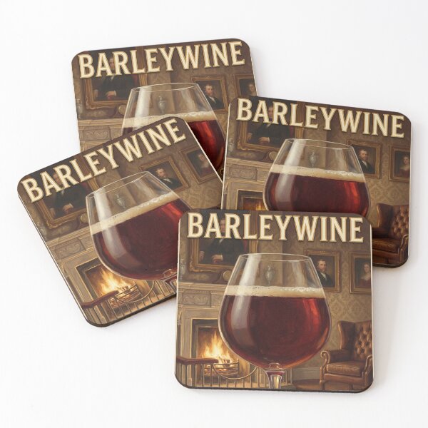 Item preview, BARLEYWINE AGED LIKE FINE WHISKY Vintage 1950s English Snifter Poster designed and sold by Cozy-Old-Pub.