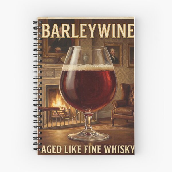 Item preview, BARLEYWINE AGED LIKE FINE WHISKY Vintage 1950s English Snifter Poster designed and sold by Cozy-Old-Pub.