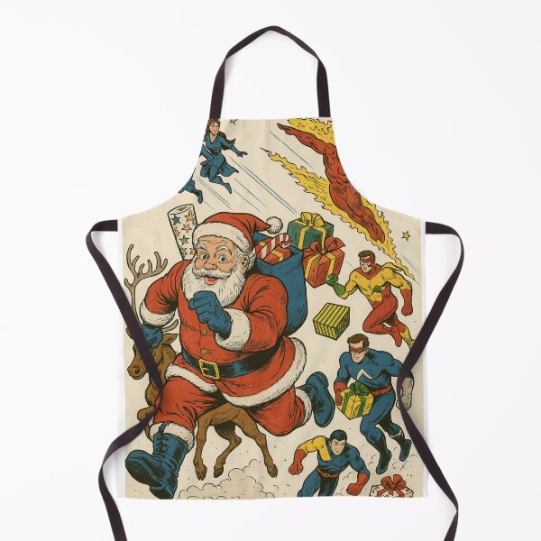 Item preview, Retro 80s Christmas Superhero Santa – Vintage Comic Holiday Aesthetic Art designed and sold by zevorgue.