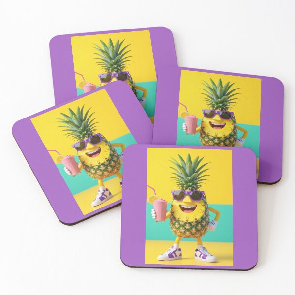 Item preview, “Pineapple Vibes – Tropical Cool in Sneakers & Shades” designed and sold by TheWonkyEaselCo.