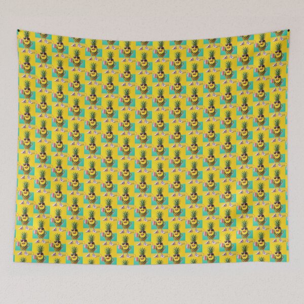 Item preview, “Pineapple Vibes – Tropical Cool in Sneakers & Shades” designed and sold by TheWonkyEaselCo.
