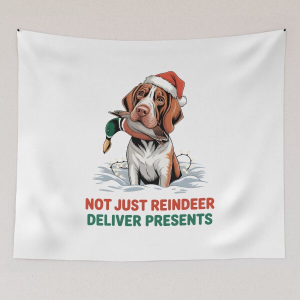 Item preview, Not Just Reindeer Deliver Presents Funny Bracco Italiano Christmas Gift designed and sold by Slaw-Creation.