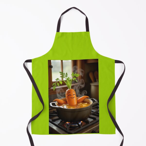 Item preview, “Simmer Down – Happy Carrot in Soup” designed and sold by TheWonkyEaselCo.