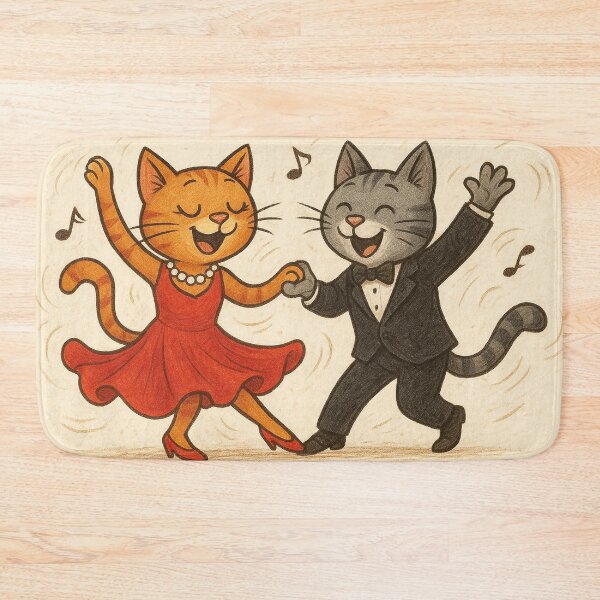 Item preview, Swing dancing with cats designed and sold by Mauswohn.