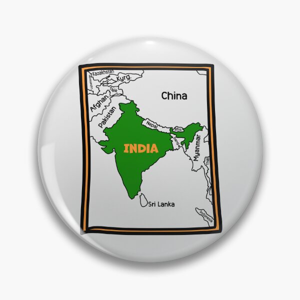 Item preview, India & Neighbors – Bold Political Map Tee designed and sold by mashmosh.