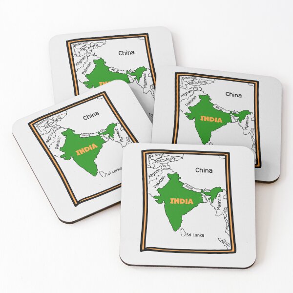 Item preview, India & Neighbors – Bold Political Map Tee designed and sold by mashmosh.