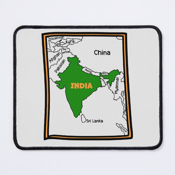 Item preview, India & Neighbors – Bold Political Map Tee designed and sold by mashmosh.
