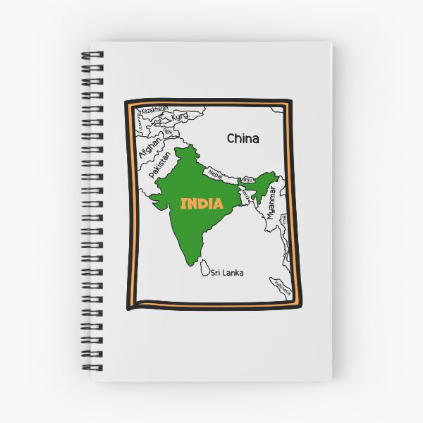 Item preview, India & Neighbors – Bold Political Map Tee designed and sold by mashmosh.