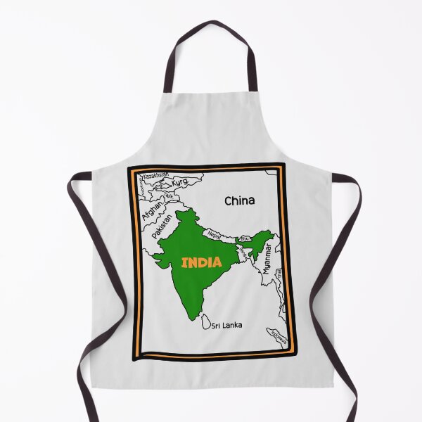 Item preview, India & Neighbors – Bold Political Map Tee designed and sold by mashmosh.
