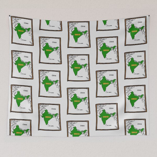 Item preview, India & Neighbors – Bold Political Map Tee designed and sold by mashmosh.