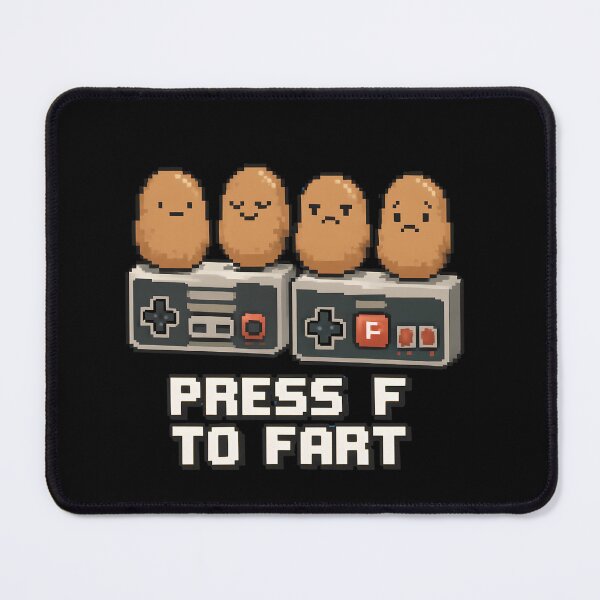Item preview, Pixel Art Game Controller T-Shirt - Press F To Fart, Gaming Humor designed and sold by GiftLore Studio.