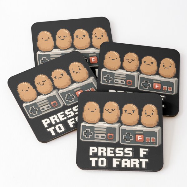 Item preview, Pixel Art Game Controller T-Shirt - Press F To Fart, Gaming Humor designed and sold by Snark & Spark.