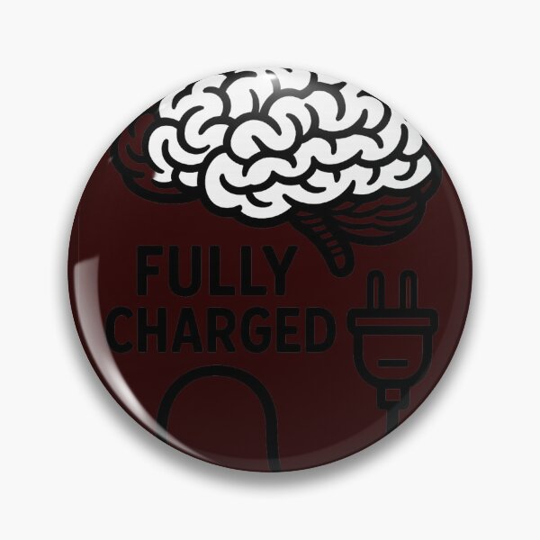 Item preview, Fully Charged Brain – Retro 80s Tech Aesthetic Motivational Design designed and sold by zevorgue.