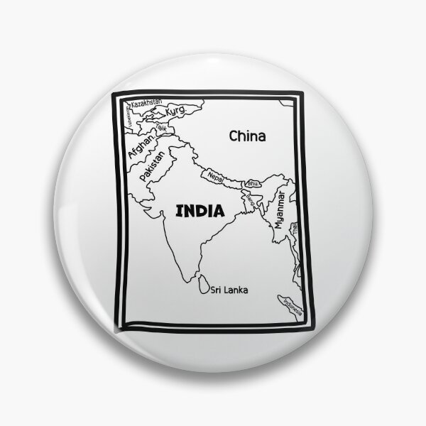Item preview, Bold South Asia Map – Geopolitical Graphic Tee designed and sold by mashmosh.