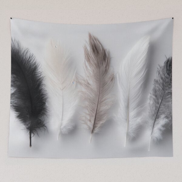 Item preview, Colorful feathers arranged in a row designed and sold by anytka.
