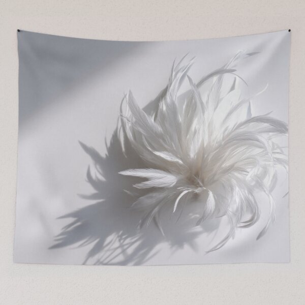 Item preview, White feather decor on light designed and sold by anytka.