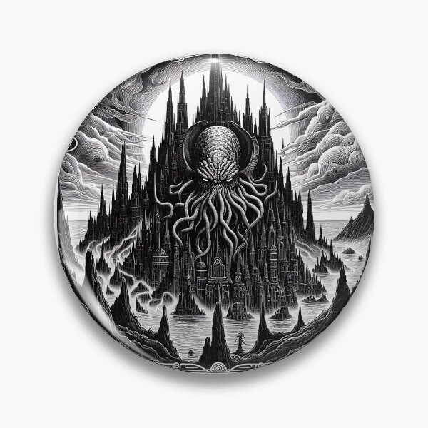 Artikelvorschau, Cthulhu wartet im Traum | Gotisches kosmisches Horror-Kunstwerk entworfen und verkauft von Stoneflower-Art.