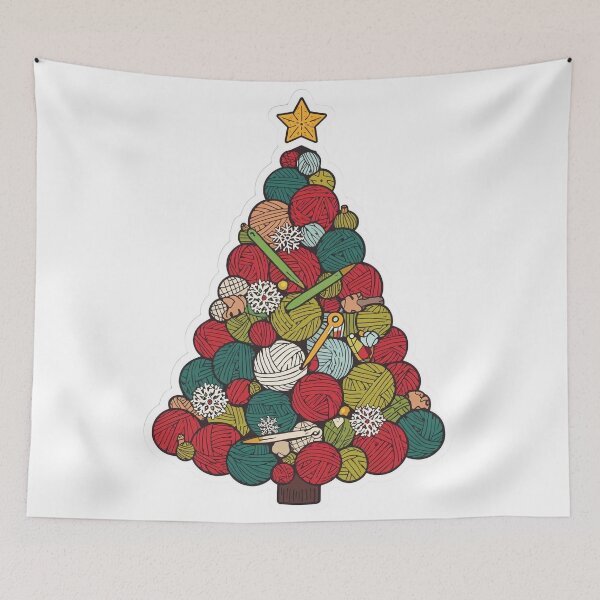 Item preview, Cute Christmas Yarn Tree knitters | Merry Knitmas Crochet Lover Gift designed and sold by Bada-stickers.