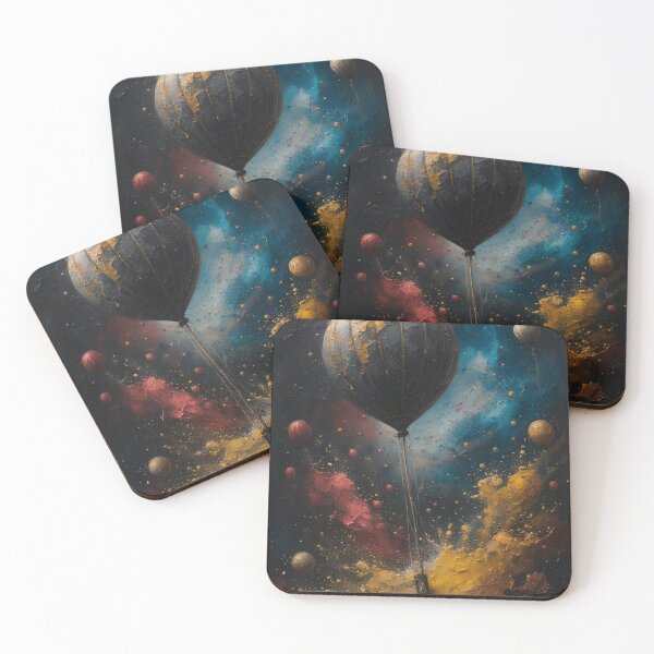 Item preview, Floating balloon in a cosmic landscape designed and sold by Mianku | Für das Leben.